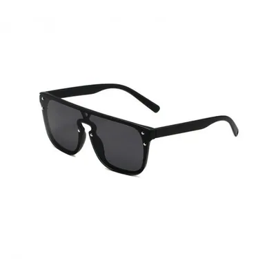 A pair of black rectangular sunglasses